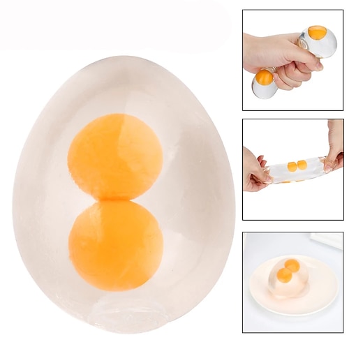 

3pcs10pcs Funky anti stress egg Egg Splat Ball Squishy Toys Stress Relief Eggs Yolk Balls For Children boys toys funny giftsDropship