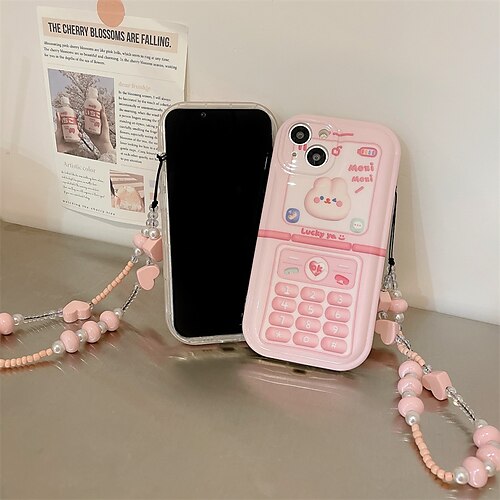 

Phone Case For Apple Classic Series iPhone 13 Pro Max 12 11 Portable with Phone Strap Shockproof Animal TPU