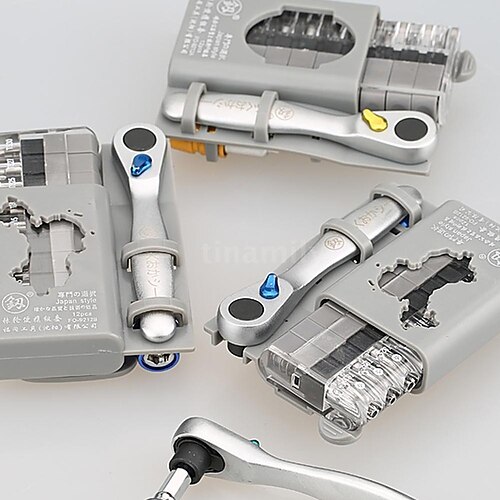 

Portable Mini Ratchet Wrench Screwdrivers Set Straight And Cross Screwdriver Kit Convenient Use