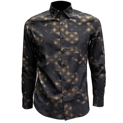 

Men's Shirt Graphic Patterned Turndown Street Daily Button-Down Long Sleeve Tops Casual Fashion Comfortable Black