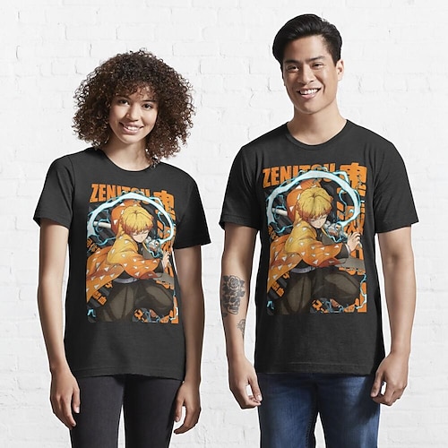 

Anime T-shirt Inspired by Demon Slayer: Kimetsu no Yaiba Agatsuma Zenitsu T-Shirt Unisex