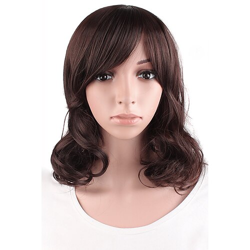 

Daily Use Side Bangs Medium Curly Wig