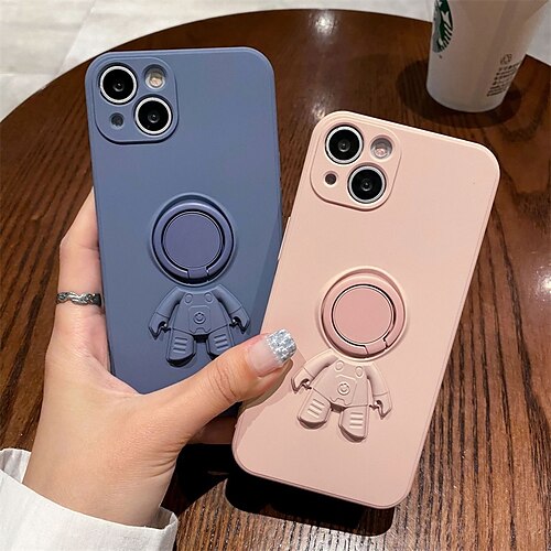 

Phone Case For Apple Back Cover iPhone 13 Pro Max 12 11 SE 2022 X XR XS Max 8 7 Bumper Frame Ring Holder Full Body Protective Astronaut Cool TPU