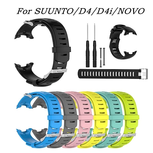 

1 pc Smart Watch Band Fashion Silicone Strap Watchband For Suunto D4/D4i/Novo Diving Watch Band Smart Watch Wristband Bracelet With Tools