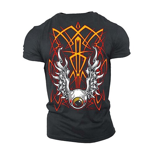 

Men's Unisex T shirt Tee 3D Print Graphic Prints Eye Crew Neck Street Daily Print Short Sleeve Tops Designer Casual Vintage Big and Tall Black / Summer
