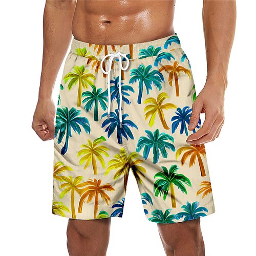 

Men's Swim Trunks Swim Shorts Quick Dry Board Shorts Bathing Suit with Pockets Drawstring Swimming Surfing Beach Water Sports Tropical Printed Spring Summer