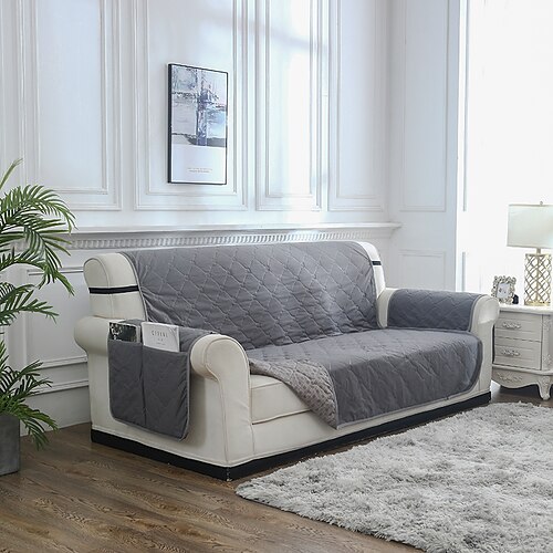 

Sofa Slipcover Sofa Cover Water Resistant Couch Cover Elastic Straps Furniture Protector for PetsKidsChildrenDogCat