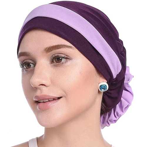 

Stretch Inner Hijab Caps Muslim Hat Turban Femme Musulman Turbante Ready To Wear Hijab Bonnet Flower Indian Headwrap Loss Hair Cover