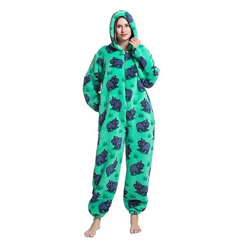 

Adults' Kigurumi Pajamas Nightwear Animal Onesie Pajamas Cosplay For Men and Women Christmas Animal Sleepwear Cartoon Festival / Holiday Costumes