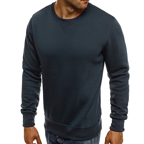 

Men's Sweatshirt Pullover Solid Color Daily Holiday Going out non-printing Casual Streetwear Hoodies Sweatshirts Black Light gray Dark Gray