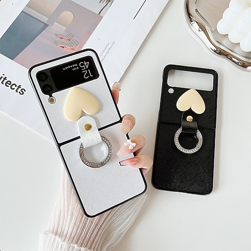 

Phone Case For Samsung Galaxy Flip Z Flip 3 Dustproof Shockproof Heart TPU PC