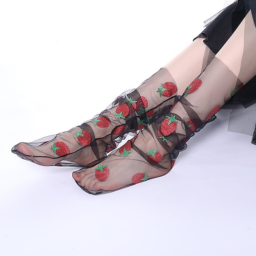 

Women's Tulle Socks Outdoor Daily Slim Polyester Simple 1 Pair