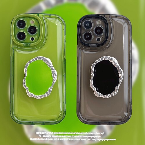 

Phone Case For Apple Back Cover iPhone 13 Pro Max 12 11 Bumper Frame Kickstand Shockproof Solid Colored TPU