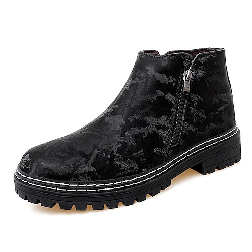 

Men's Boots Retro Chelsea Boots Vintage Casual Daily PU Booties / Ankle Boots Silver Black White 3D Winter Fall