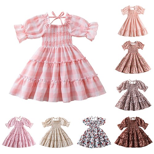 

Kids Little Girls' Dress Solid Colored Sheath Dress Party Birthday Ruched Bow White Blue Gray Knee-length Long Sleeve Princess Sweet Dresses Spring Summer Slim 1 PC 3-10 Years
