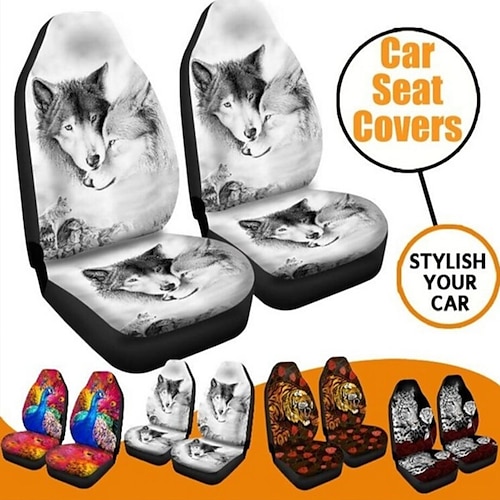 

2pcs Car Seat Cover for Front Seats Easy to Install Easy to clean for Car