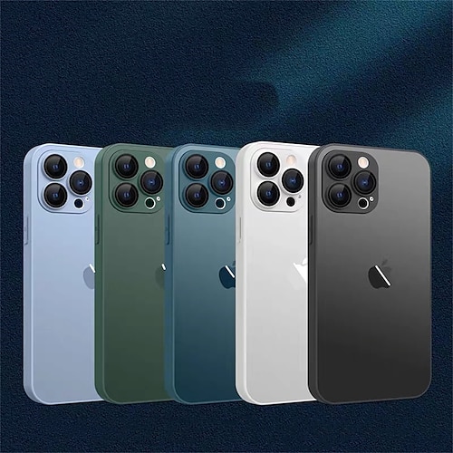

Phone Case For iPhone 15 Pro Max Plus iPhone 14 Pro Max Plus iPhone 13 12 11 Pro Max Back Cover Matte Frosted Shockproof Solid Color Tempered Glass Silicone