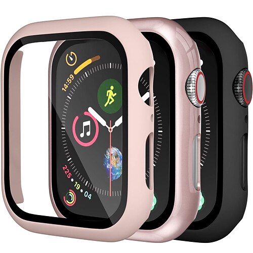 

3 Pack Case Compatible with Apple Watch Series 7 / SE / 6/5/4/3/2/1 Built-in Screen Protector All-Around Ultra-Thin Bumper Full Cover Hard PC Protective Case for iWatch 38MM 40MM 41MM 42MM 44M 45MM