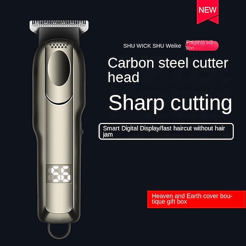 

Type Of Intelligent Digital Display Rechargeable Hair ClippersFoAdults And Children Hair Clippers Electric MoversPush White Carving Oil Head Movers