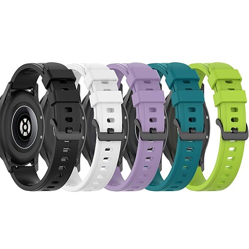 

5 pcs Smart Watch Band Compatible with Huawei Huawei Watch GT Huawei Watch GT Active Huawei Watch GT2 46mm Smartwatch Strap Waterproof Breathable Adjustable Fit Sport Band Replacement Wristband