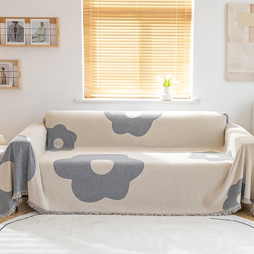 

Home Decor Chenille Throw Blanket for Couch, Soft Cozy Blanket Lightweight Decorative Blankets Throws for Sofa Chair Bed Picnic Beach for All Season