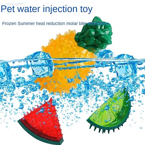 

Pet Toys Molar Teeth Cooling Chewing Gum Sound Frozen Fruit Summer New Dog Leisure Toys Dogs Pets Accessories 3pcs