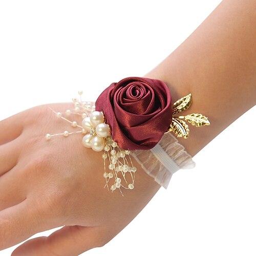 

Wedding wrist flowers Fabric Wedding Party Polyester / Polyamide Modern Contemporary