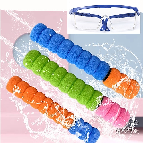 

6 piece foam sprayer water gun shooting up to 30 feet in outdoor swimming pool summer fun party games water toy water gun for kids teens and adults