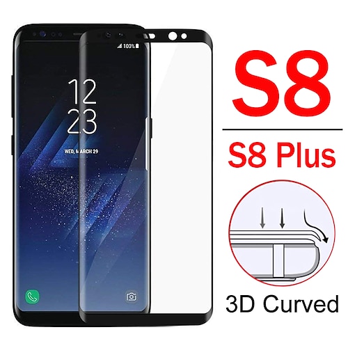 

[2 Pack] Phone Screen Protector For Samsung Plus S8 Plus Front Screen Protector Tempered Glass 9H Hardness Scratch Proof Anti-Fingerprint Screen Protectors