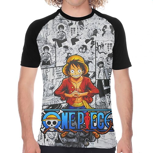 

Inspired by One Piece Monkey D. Luffy T-shirt Anime 100% Polyester Anime Graphic Street Style T-shirt For Men's / Women's / Couple's