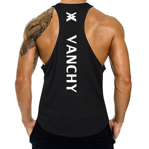

Men's Running Tank Top Sleeveless Tee Tshirt Athletic Breathable Quick Dry Moisture Wicking Gym Workout Running Active Training Sportswear Activewear Dark Grey Black Army Green