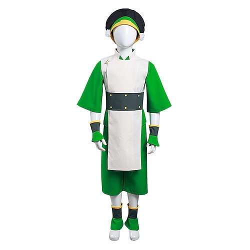 

Avatar: The Last Airbender Toph bengfang Pants Outfits Masquerade Women's Movie Cosplay Cosplay Costume Party Green Vest Top Pants Masquerade Polyester / Hat / Waist Belt / Wrist Brace