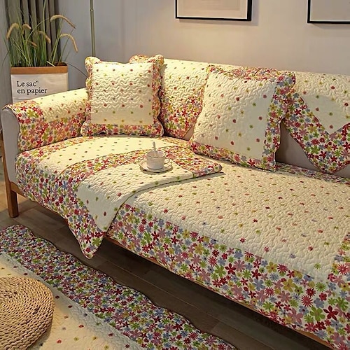

Sofa Seat Cover Couch Slipcover Farmhouse Boho for Sectional Armchair Loveseat 4 or 3 Seater L Shape for Dogs Cats Kids(Sold by Piece/Not All Set)