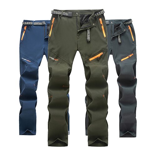 

Per uomo Pantaloni da escursione Estate Esterno Traspirante Resistente all'acqua Asciugatura rapida Tasca con cerniera Pantalone / Sovrapantaloni Pantaloni Vita elastica Nero Verde militare Caccia