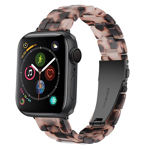 

Watch Band for Apple - Fashion Resin Band Bracelet Compatible with Copper Stainless Steel Buckle Compatible with iWatch Series 7 Series 6 Series SE Series 5 4 3 2 1