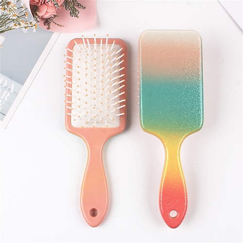 

Hair Brush Detangler Soft Bristles Star Hairdressing Comb Plastic Massage Comb Colorful Star Girl Heart Airbag Comb