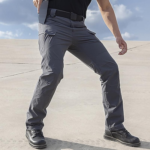 

Men's Hiking Pants Trousers Tactical Cargo Pants Outdoor Windproof Breathable Quick Dry Lightweight Bottoms Black Grey Fishing Climbing Camping / Hiking / Caving S M L XL 2XL