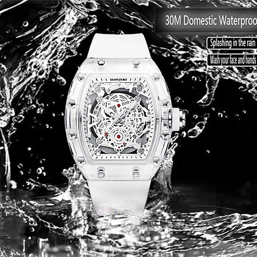 

KINGSTON BRAND WATERPROOF WATCH BARREL-SHAPED MILLER TRANSPARENT LUMINOUS CALENDAR QUARTZ MEN'S WATCH