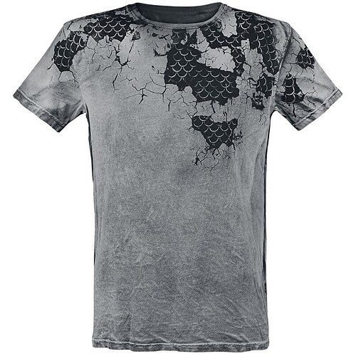 

Men's T shirt Tee 3D Print Graphic Patterned Crack Crew Neck Daily Sports Print Short Sleeve Tops Basic Casual Classic Big and Tall Gray / Summer
