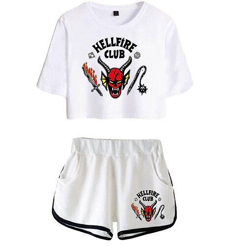 

Kids Girls' T-shirt Shorts Clothing Set 2 Pieces Short Sleeve White Black Gray Animal Print Street Outdoor Cute Sweet Regular 4-13 Years