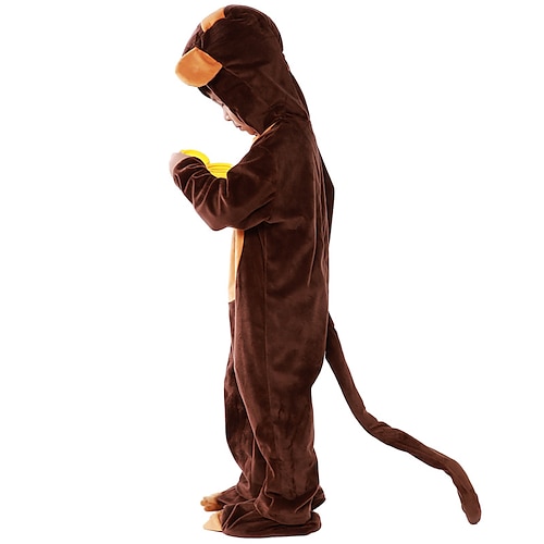 

Kids Unisex Halloween Jumpsuit Color Block Active Performance Cotton 2-8 Years Summer Brown