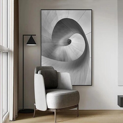 

nordic minimalist style spiral building space black and white porch industrial style can be customized decorative painting picture core