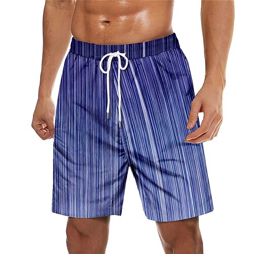 

Men's Swim Trunks Swim Shorts Quick Dry Board Shorts Bathing Suit with Pockets Drawstring Swimming Surfing Beach Water Sports Stripes Printed Spring Summer