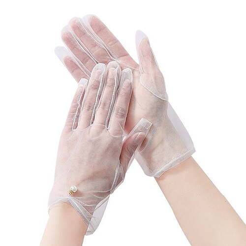 

Women's Lace Gloves Wedding Party Evening Gift Polyester Simple Bridal Gloves Sexy 1 Pair