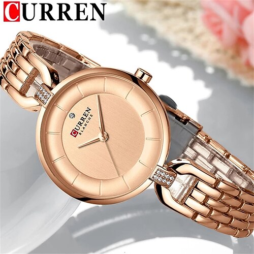 

CURREN Quartz Watch for Women Analog Quartz Stylish Fashion Waterproof Creative Stainless Steel Stainless Steel Fashion