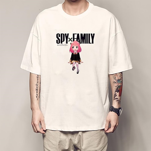 

Inspired by Spy x Family Spy Family Anya Forger Damian Desmond T-shirt Anime 100% Polyester Anime Classic Street Style T-shirt For Men's / Women's / Couple's