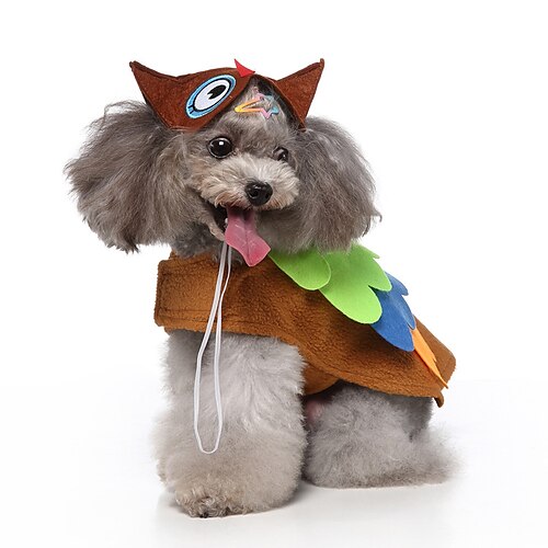 

Dog Cat Costume Owl Cosplay Funny Party Halloween Dog Clothes Puppy Clothes Dog Outfits Breathable Coffee Costume for Girl and Boy Dog Polyster S M L XL