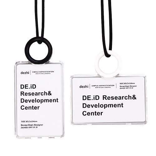 

ID Card Holder Plastic Name Card Holder Waterproof Professional Transparent for Women Men