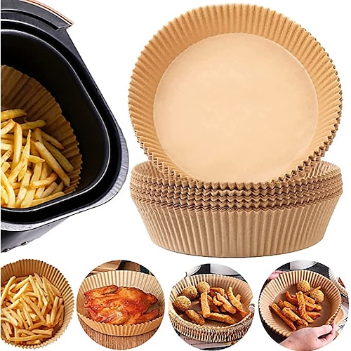 

200PCS Special Paper for Air Fryer Baking Oil-proof and Oil-absorbing Paper for Household Barbecue Plate Food Oven Kitchen Pan Pad