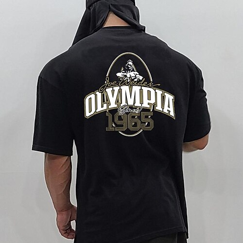 

Summer Olympiad Training Fitness T-Shirt Men's Commemorative Loose Breathable Casual Half-Sleeve Iron Running Short-Sleeved Top